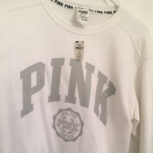 Long sleeve crew pink
